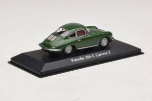 Porsche 356C Carrera 2 Mørkegrøn Maxichamps 1:43 940062360 Metal — billede 2 af 5