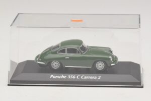 Porsche 356C Carrera 2 Mørkegrøn Maxichamps 1:43 940062360 Metal — billede 4 af 5