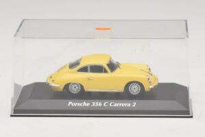 Porsche 356C Carrera 2 Gul Maxichamps 1:43 940062361 Metal — billede 4 af 5