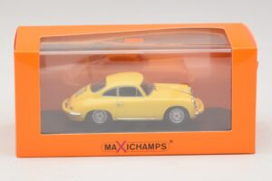 Porsche 356C Carrera 2 Gul Maxichamps 1:43 940062361 Metal — billede 5 af 5