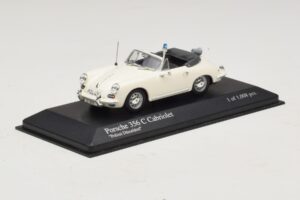Porsche 356C Cabriolet Polizei Dusseldorf Minichamps 1:43 430062391 Metal — billede 2 af 5