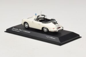 Porsche 356C Cabriolet Polizei Dusseldorf Minichamps 1:43 430062391 Metal — billede 3 af 5