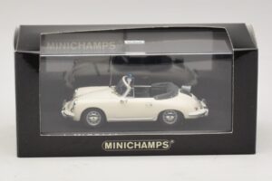 Porsche 356C Cabriolet Polizei Dusseldorf Minichamps 1:43 430062391 Metal — billede 5 af 5
