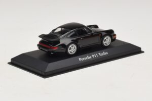 Porsche 911 964 Turbo Sort Maxichamps 1:43 940069101 Metal — billede 2 af 5