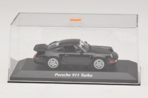 Porsche 911 964 Turbo Sort Maxichamps 1:43 940069101 Metal — billede 4 af 5