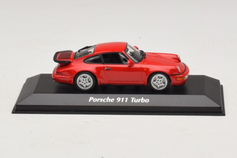 Porsche 911 964 Turbo Rød Maxichamps 1:43 940069102 Metal