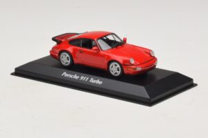 Porsche 911 964 Turbo Rød Maxichamps 1:43 940069102 Metal — billede 3 af 5