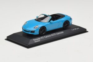 Porsche 911 991.1 Carrera 4 GTS Cabriolet Blå Minichamps 1:43 410067332 Metal — billede 2 af 5