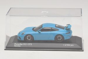 Porsche 911 991.1 GT3 Blå Minichamps 1:43 410066022 Metal — billede 4 af 5