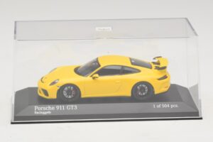 Porsche 911 991.1 GT3 Gul Minichamps 1:43 410066020 Metal — billede 4 af 5