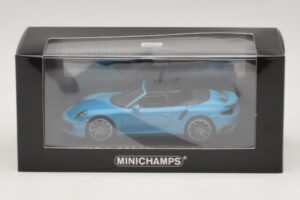 Porsche 911 991.1 Turbo S Cabriolet Blå Minichamps 1:43 410067182 Metal — billede 5 af 5