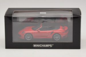 Porsche 911 991.1 Turbo S Cabriolet Rød Minichamps 1:43 410067180 Metal — billede 5 af 5