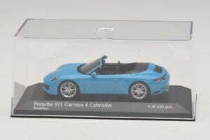 Porsche 911 991.2 Carrera 4 Cabriolet Blå Minichamps 1:43 410067232 Metal — billede 4 af 5