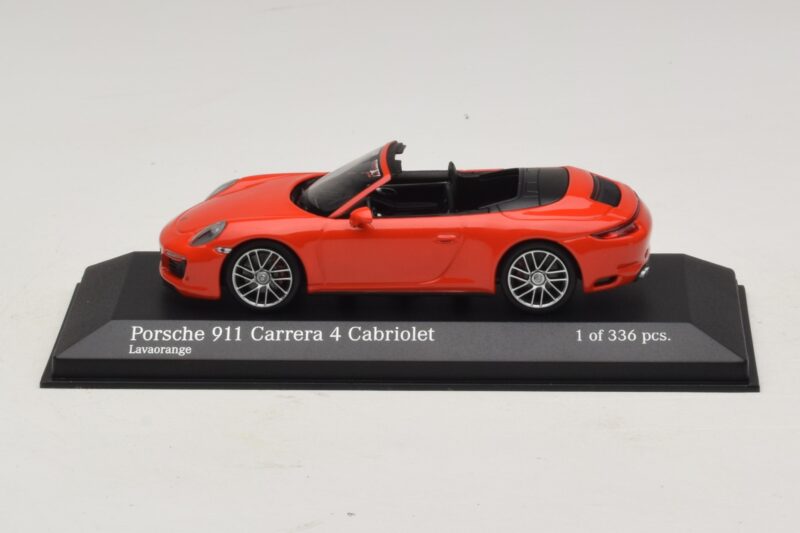 Porsche 911 991.2 Carrera 4 Cabriolet Orange Minichamps 1:43 410067231 Metal