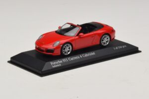 Porsche 911 991.2 Carrera 4 Cabriolet Rød Minichamps 1:43 410067230 Metal — billede 2 af 5