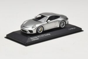 Porsche 911 991.2 GT3 Touring Sølv Minichamps 1:43 410067422 Metal — billede 2 af 5