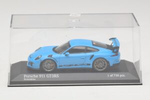 Porsche 911 991 GT3 RS Blå Minichamps 1:43 410063222 Metal — billede 4 af 5