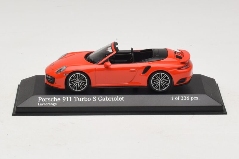 Porsche 911 991 Turbo S Cabriolet Orange Minichamps 1:43 Porsche 911 991 Turbo S Cabriolet Orange Minichamps 1:43 410067181 Metal