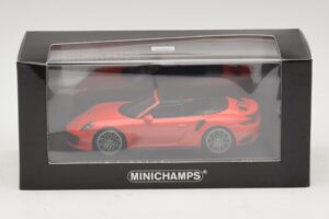 Porsche 911 991 Turbo S Cabriolet Orange Minichamps 1:43 410067181 Metal — billede 5 af 5
