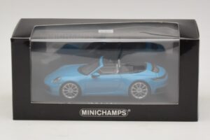 Porsche 911 992 Carrera 4S Cabriolet Blå Minichamps 1:43 410069332 Metal — billede 5 af 5