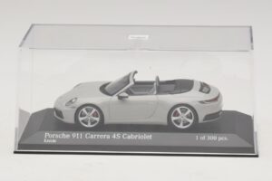 Porsche 911 992 Carrera 4S Cabriolet Grå Minichamps 1:43 410069331 Metal — billede 4 af 5