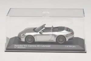 Porsche 911 992 Carrera 4S Cabriolet Sølv Minichamps 1:43 410069330 Metal — billede 4 af 5