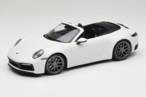 Porsche 911 992 Carrera 4S Cabriolet Hvid Minichamps 1:18 155067330 Metal