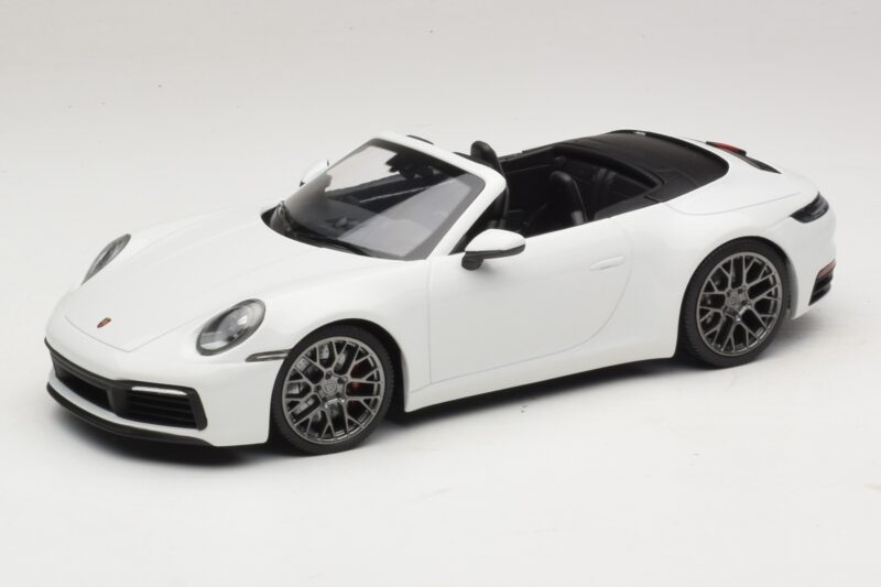 Porsche 911 992 Carrera 4S Cabriolet Hvid Minichamps 1:18 155067330 Metal