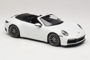 Porsche 911 992 Carrera 4S Cabriolet Hvid Minichamps 1:18 155067330 Metal — billede 4 af 6