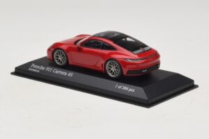 Porsche 911 992 Carrera 4S Rød Minichamps 1:43 410069321 Metal — billede 3 af 5