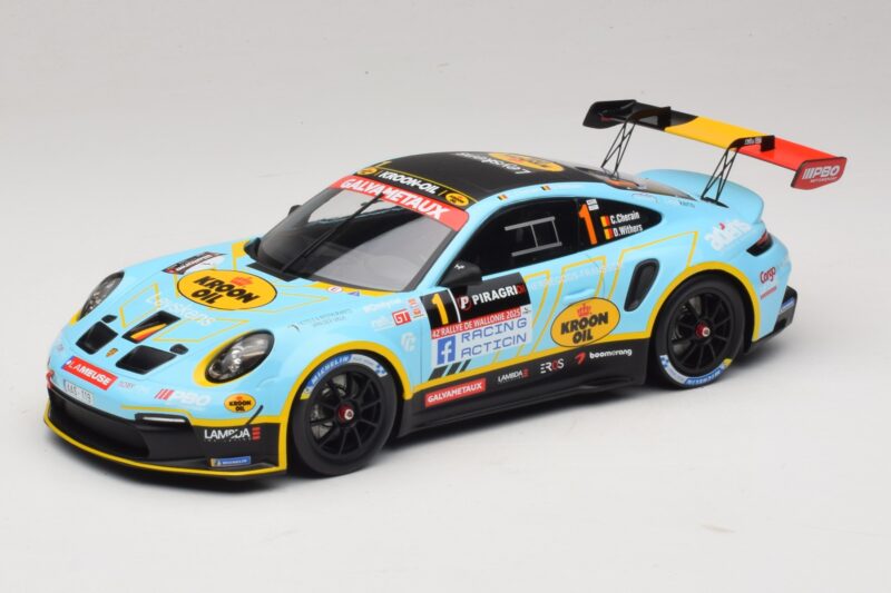 Porsche 911 992 Rally GT #1 C. Cherain / D. Withers Rallye de Wallonie 2025 IXO 1:18 18RMC254 Metal