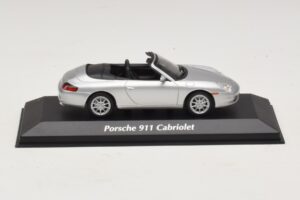 Porsche 911 996 Cabriolet Sølv Maxichamps 1:43 940061031 Metal