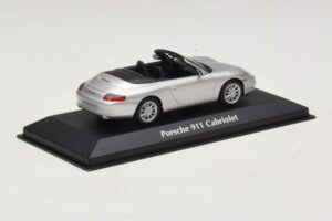 Porsche 911 996 Cabriolet Sølv Maxichamps 1:43 940061031 Metal — billede 2 af 5