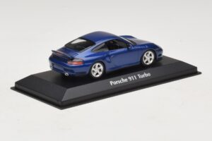 Porsche 911 996 Turbo Blue Metallic Maxichamps 1:43 940069301 Metal — billede 2 af 5