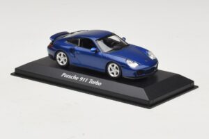 Porsche 911 996 Turbo Blue Metallic Maxichamps 1:43 940069301 Metal — billede 3 af 5