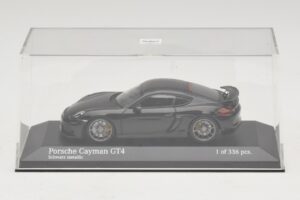 Porsche Cayman GT4 981 Black Metallic Minichamps 1:43 410066121 Metal — billede 4 af 5