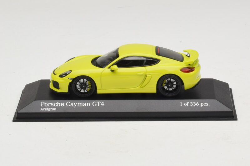 Porsche Cayman GT4 981 Grøn Minichamps 1:43 Porsche Cayman GT4 981 Grøn Minichamps 1:43 410066122 Metal