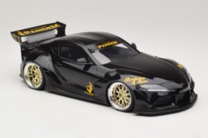 Toyota Supra GR A90 Pandem V1.0 Sort TopSpeed 1:18 TS0307 Resin — billede 4 af 6